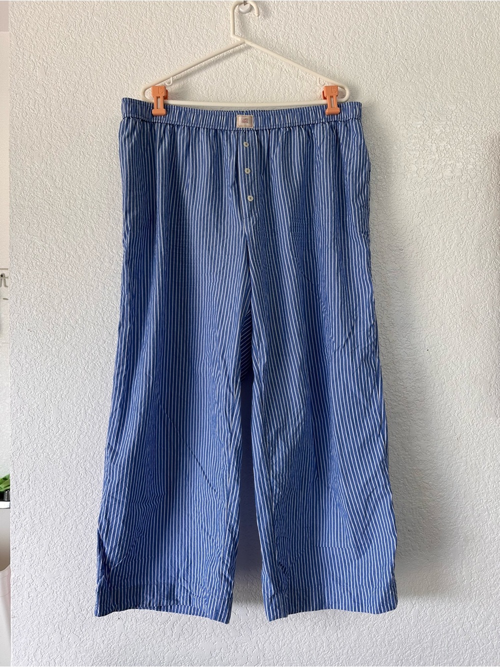 Anthropologie Lyrebird Blue & White Striped Pajama Pants Size 1X (S4)